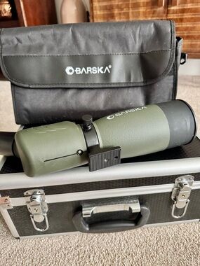 Green Spotting Scope with Protective Case